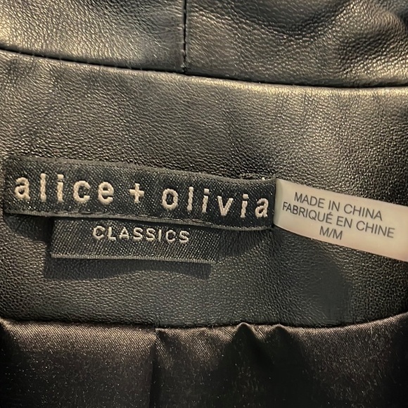 Alice + Olivia “New Harvey” Leather Jacket M - Picture 6 of 8